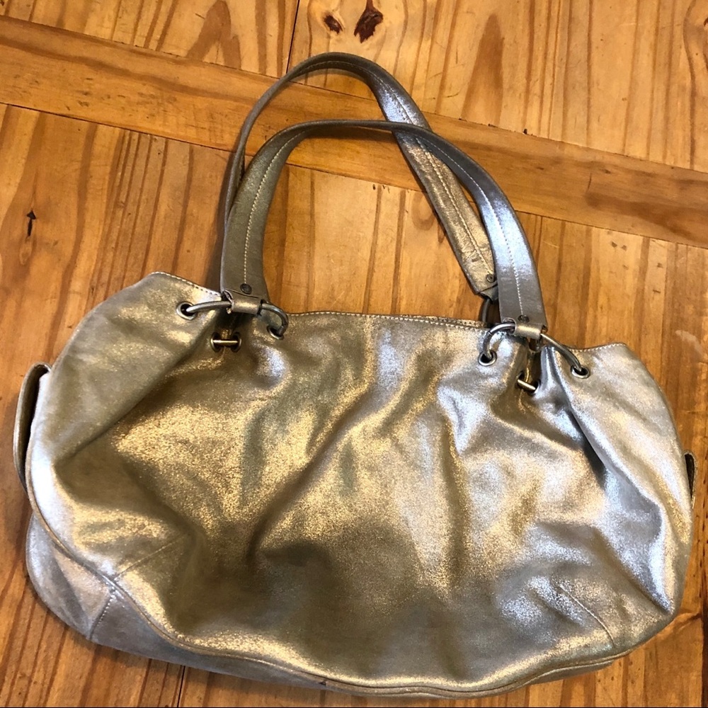 Juicy Couture Gold Leather Hobo Shoulder Bag